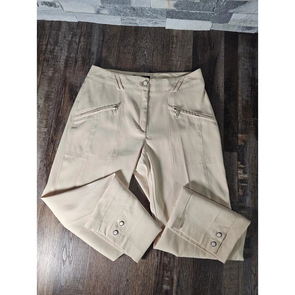 LOT OF 2 DKNY Golf Womens Capri Pants Size 2 zip pocket Lavender purple & yellow